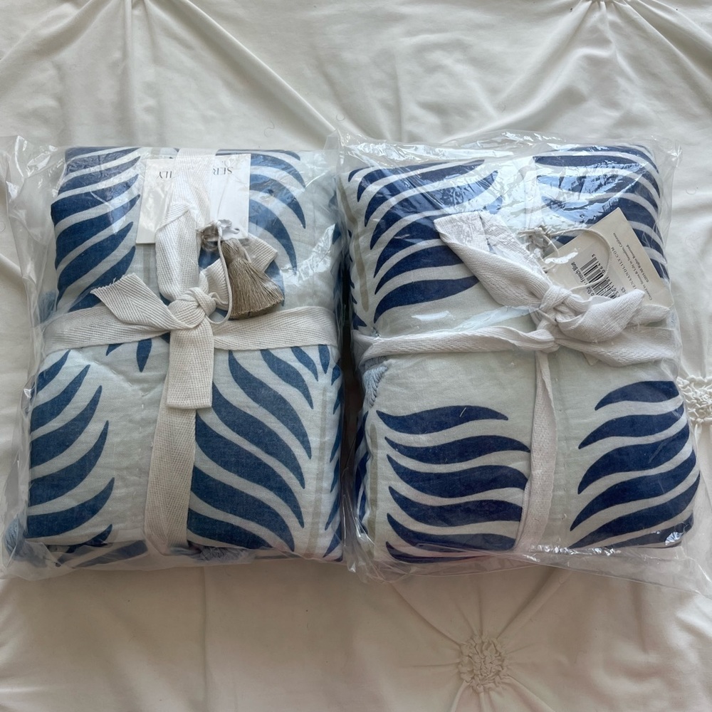 Two Nwt Serena and lily euro shams French blue (two available)